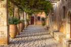 Greece, Crete, Rethymno. 16th century Eastern Orthodox Monastery. The Holy Monastery of Arkadi Art Print